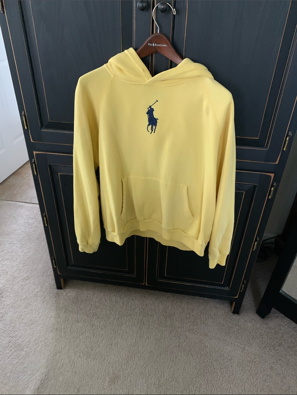 Polo by Ralph Lauren Bright Yellow Hoodie with Navy Pony